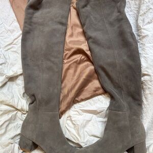 Gianvito Rossi Taupe Suede Over-the-Knee Boots